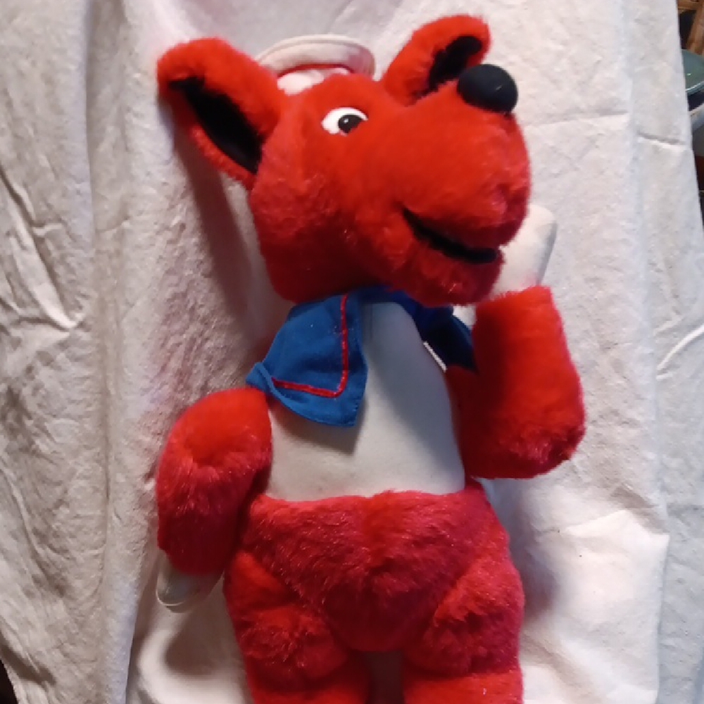 Red Stuffed Cuddle Me Toys Sailor Dog